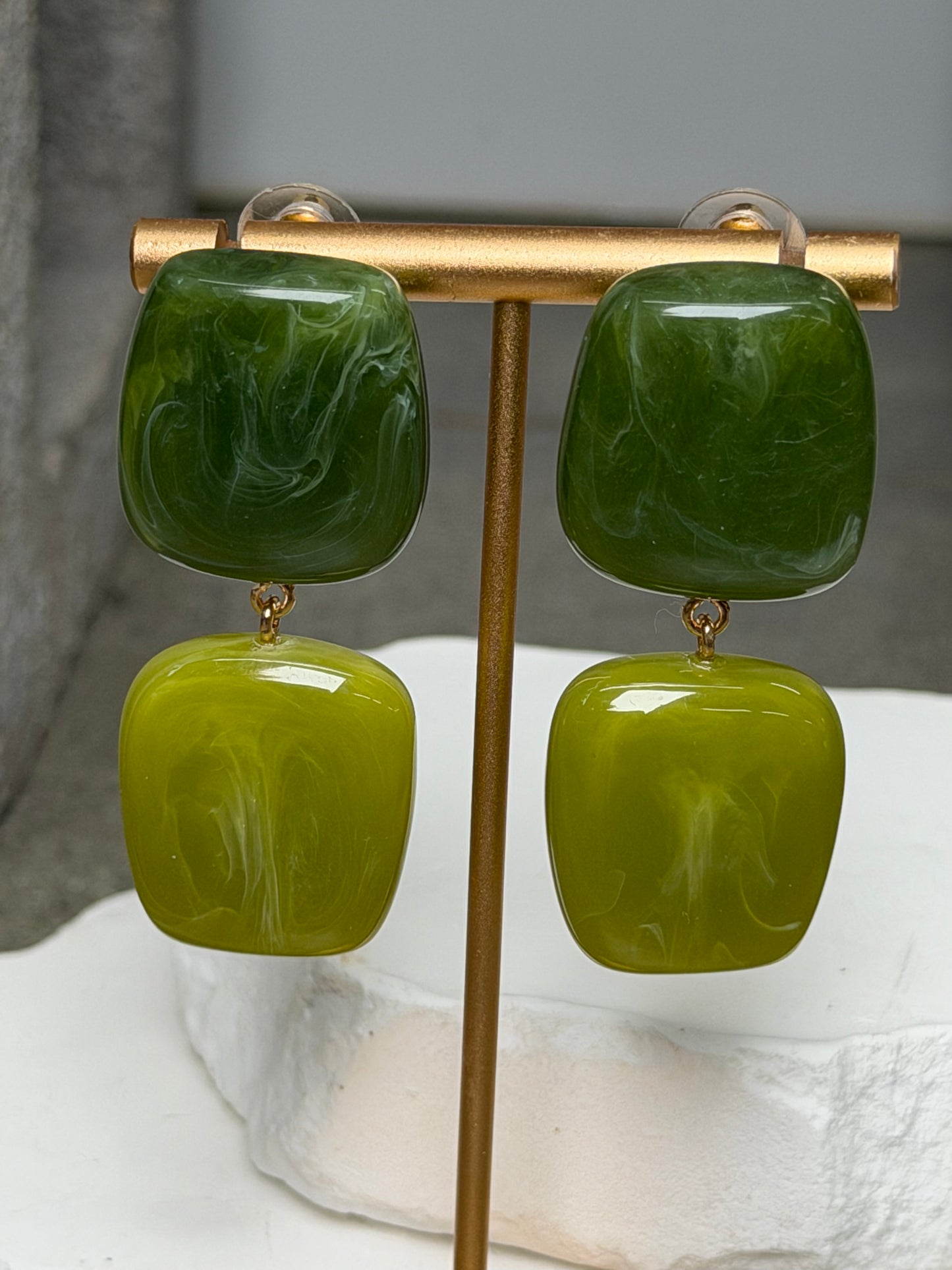 Palm Social Stone Earrings