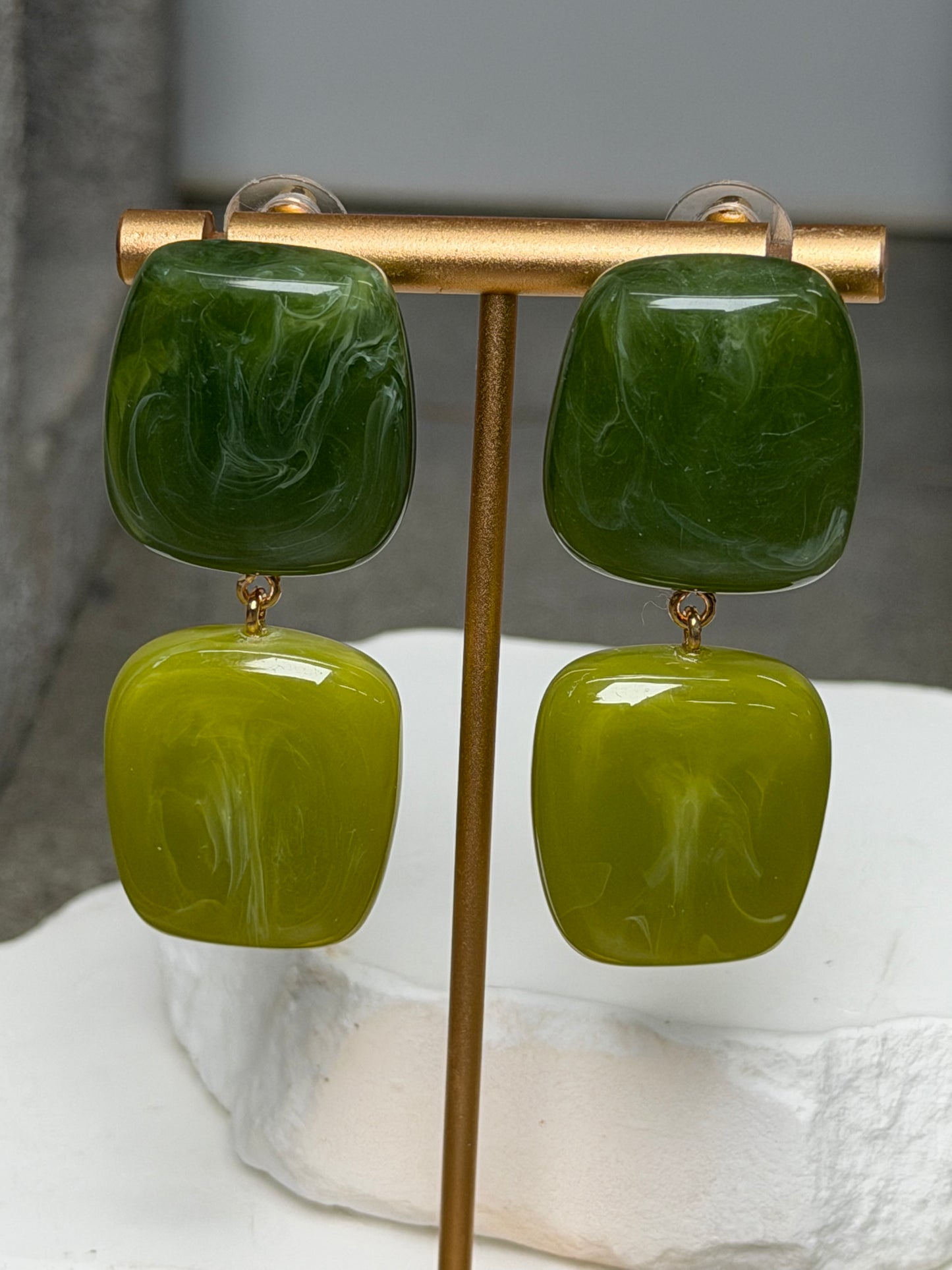 Palm Social Stone Earrings