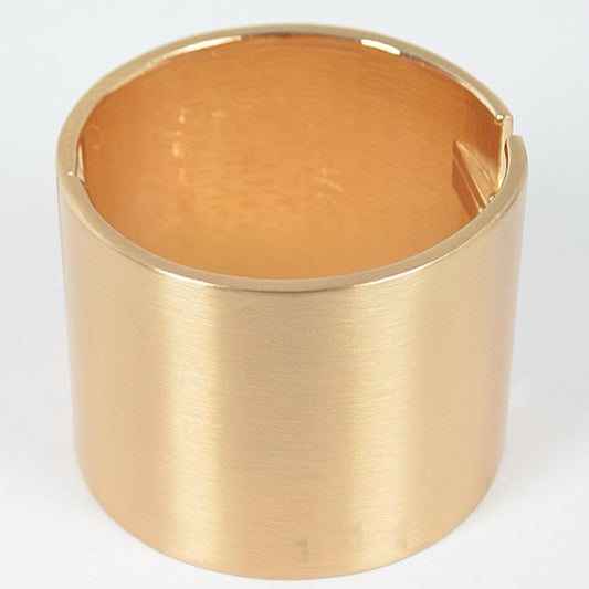 Solid Brushed 21" Gold Wrist Cuff Bracelet - Elegant and Simple Design for Everyday Wear Comfortable & Versatile Accessory