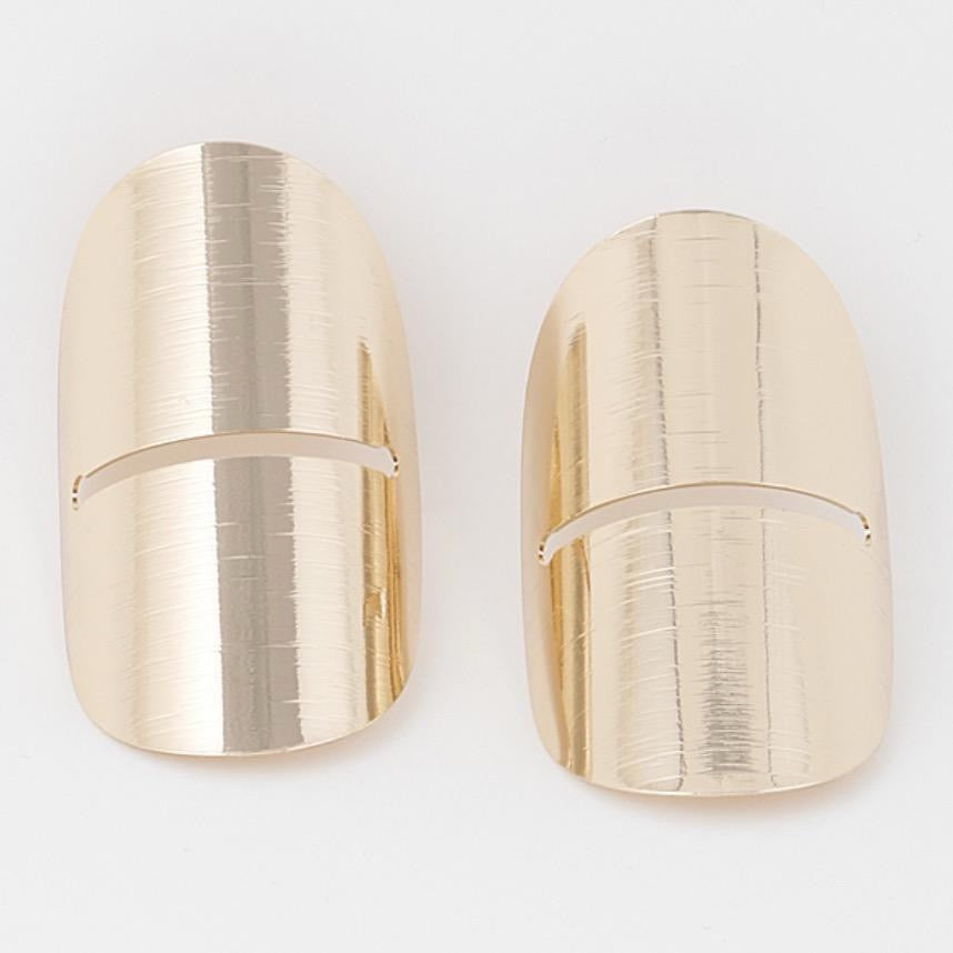 Geometric Slot Earrings - Gold-Tone Fashion Accessory for All Women's Jewelry