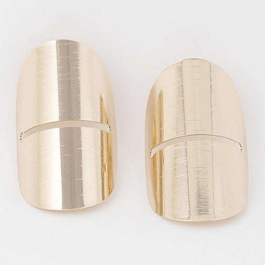 Geometric Slot Earrings - Gold-Tone Fashion Accessory for All Women's Jewelry