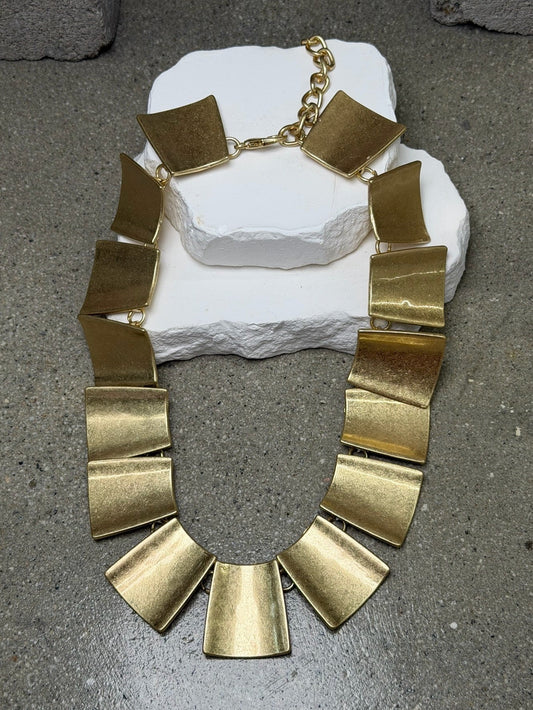 The Charlotte Brushed Gold Necklace 20"