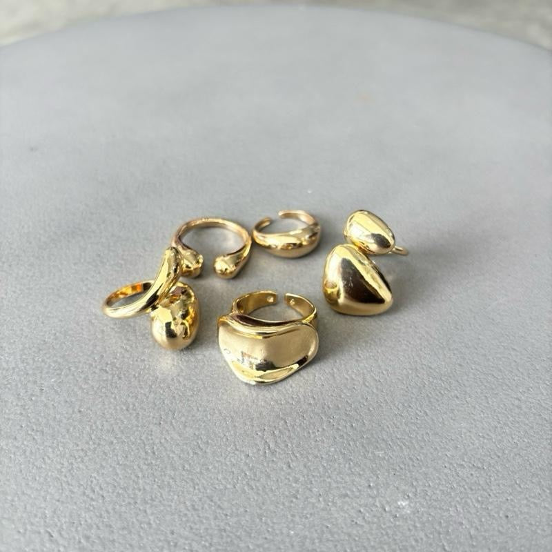 The Must Have Gold Ring Set - Simple Essential Jewelry Collection Without Additional Specifications or Features