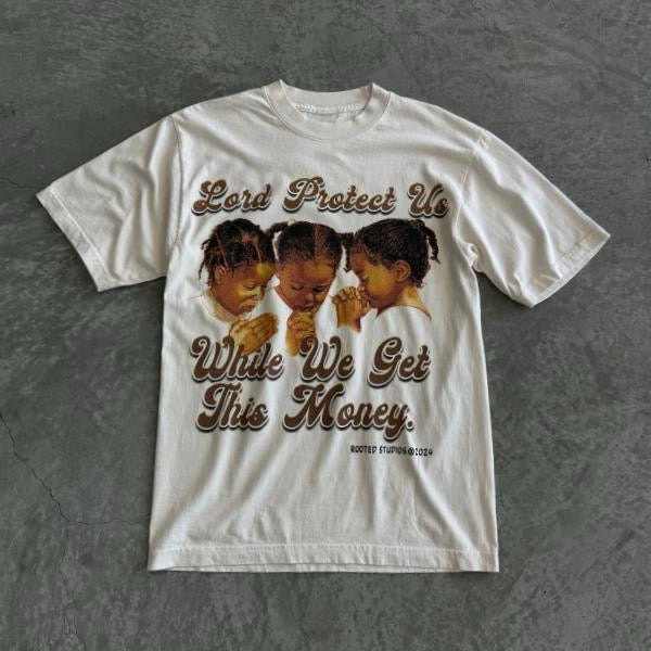 Relaxed Fit Protect Us Graphic T-Shirt with Sleeves