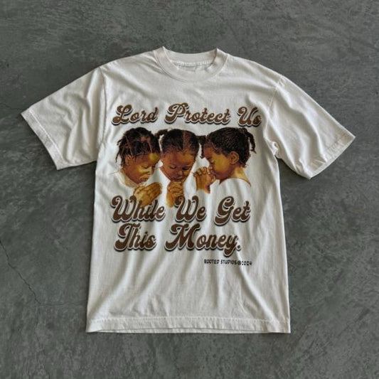 Relaxed Fit Protect Us Graphic T-Shirt with Sleeves