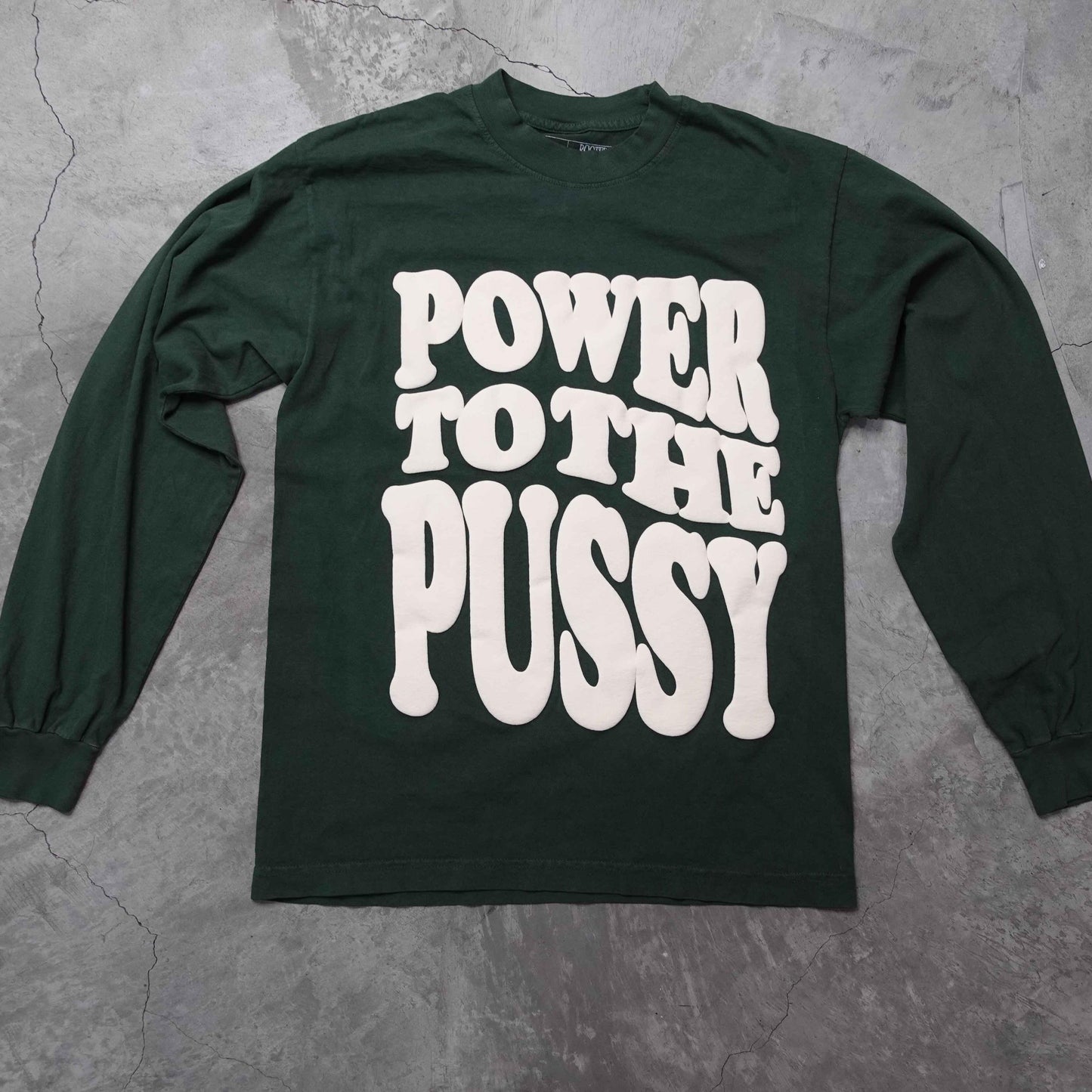 HUNTER POWER TO THE P LONG SLEEVE T-SHIRT 100% Shrink-Free Cotton