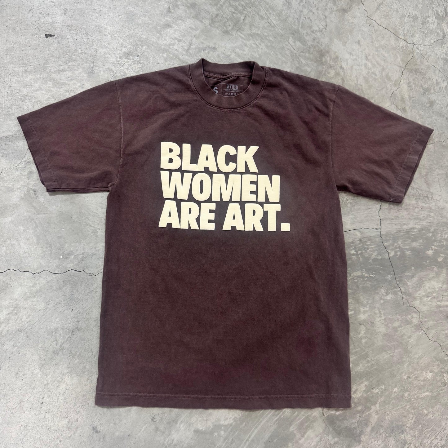 Mocha Black Women Are Art Unisex Oversized T-Shirt Heavy Duty Fabric
