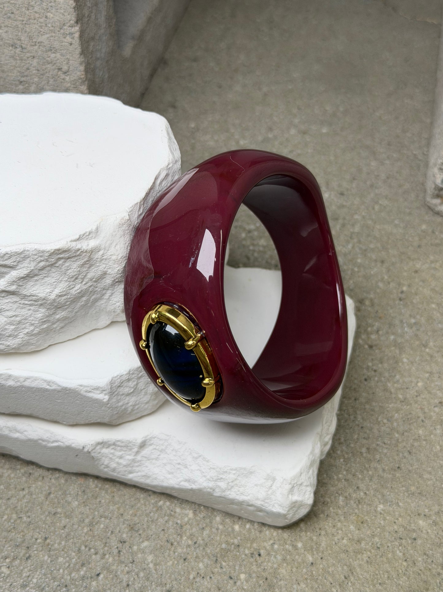 The Sculpted Stone Bangle 8 inch