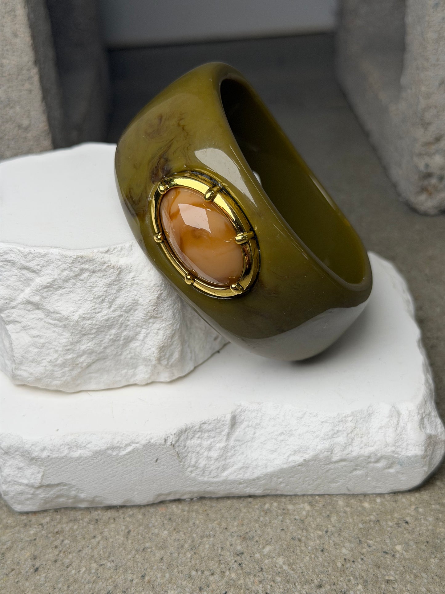 The Sculpted Stone Bangle 8 inch