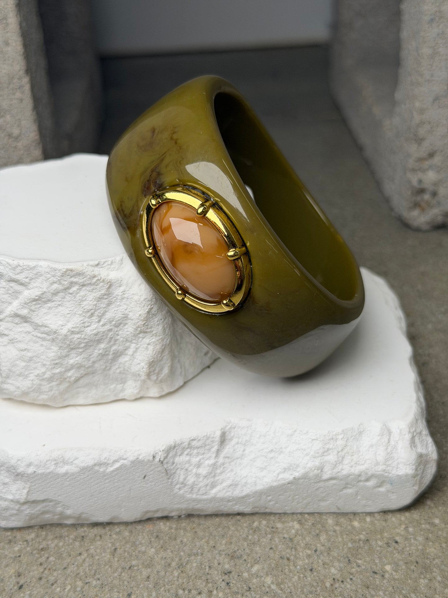 The Sculpted Stone Bangle 8 inch
