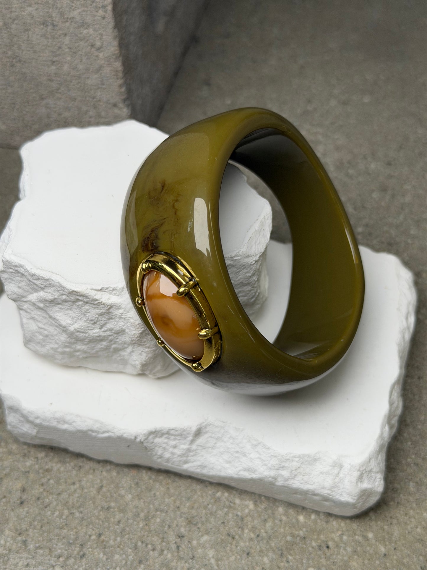The Sculpted Stone Bangle 8 inch