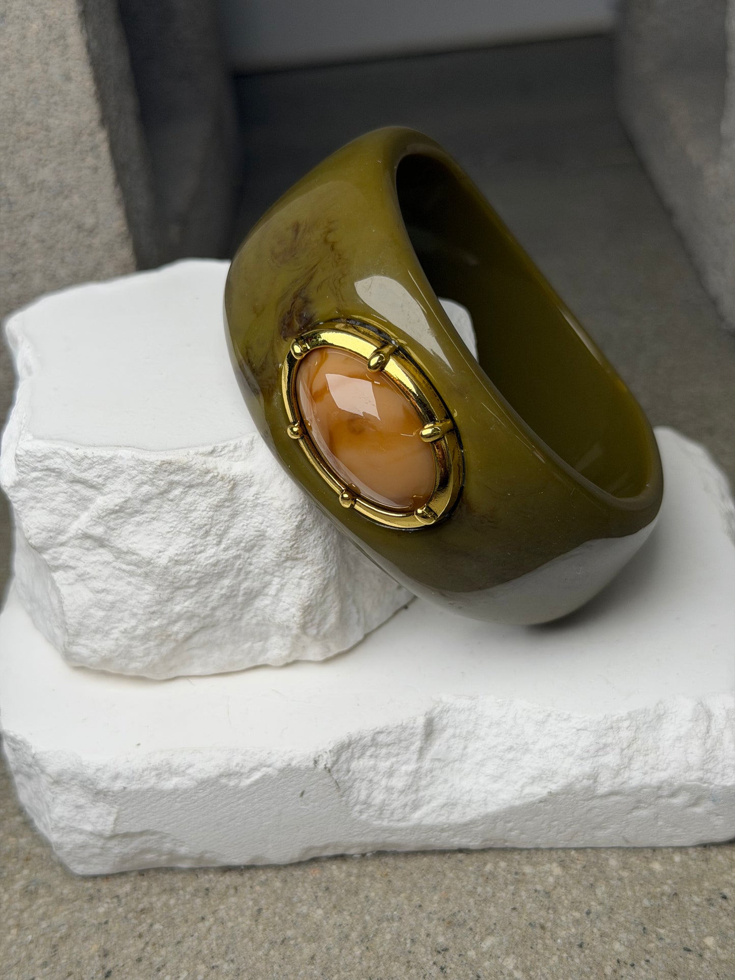 The Sculpted Stone Bangle 8 inch