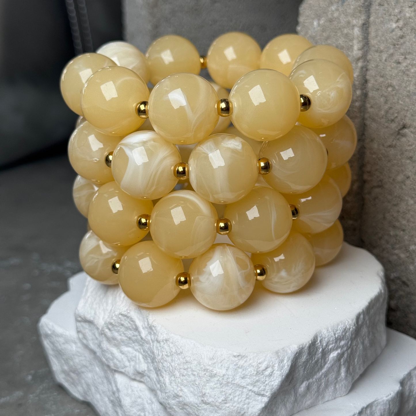 Off Duty Beaded Bracelet Stack Expandable 9"