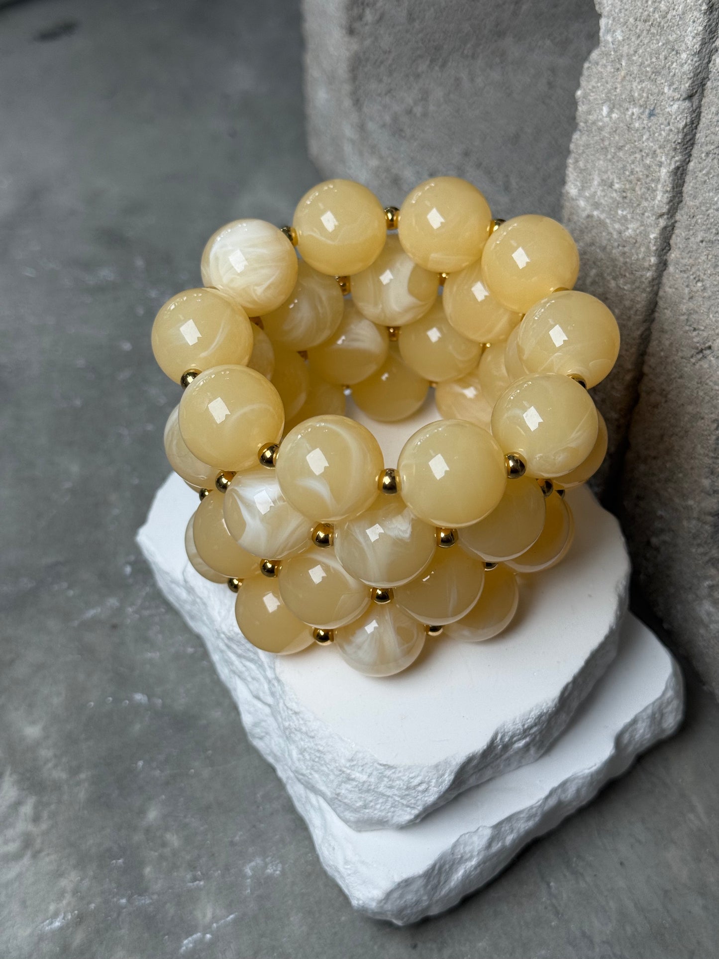 Off Duty Beaded Bracelet Stack Expandable 9"