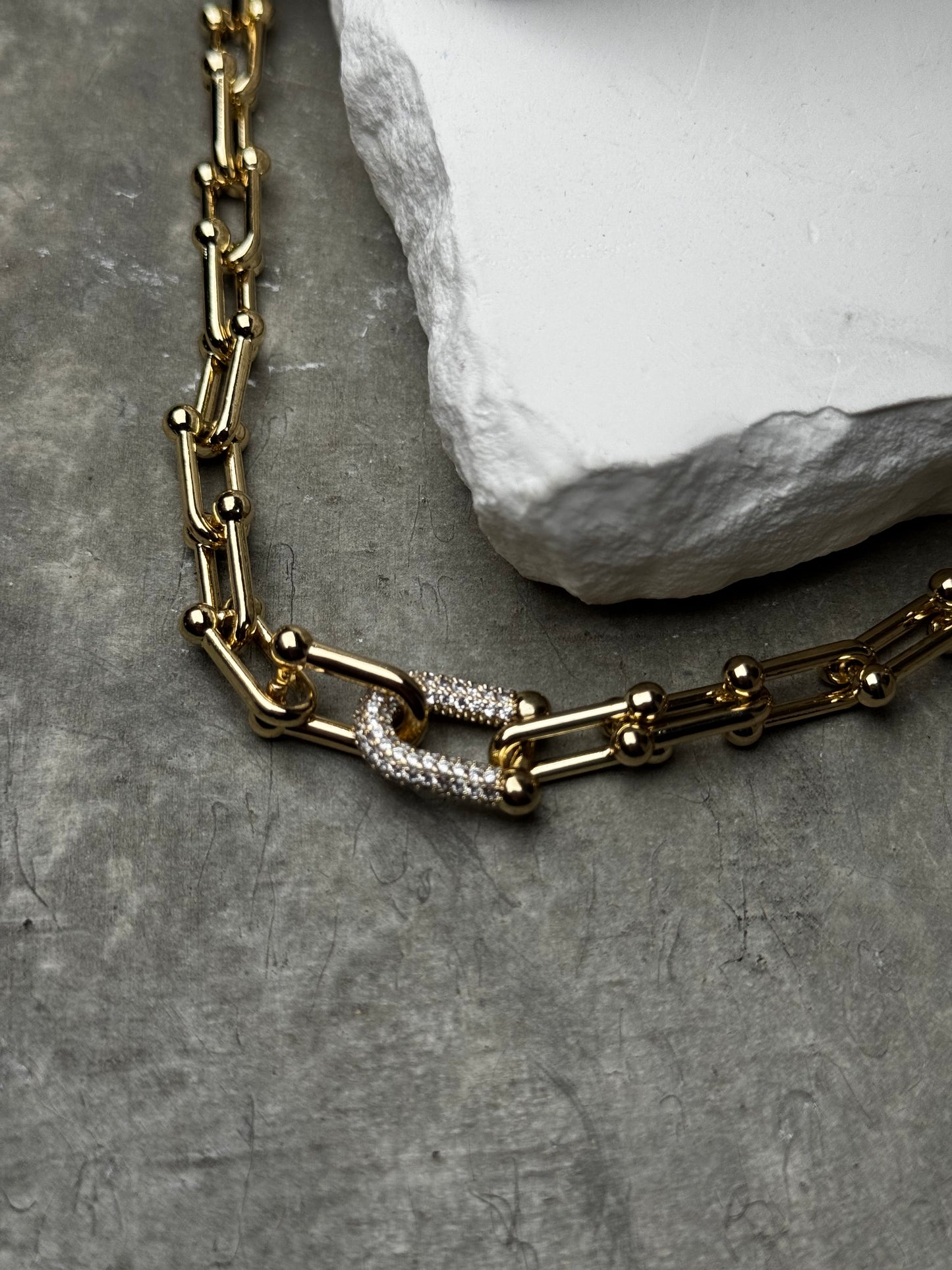 A Bit of Sparkle Link Necklace 14" w/ Extender