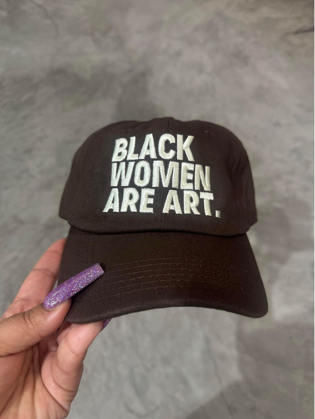 Mocha Black Women Are Art Dad Hat - Soft Cotton Casual Style