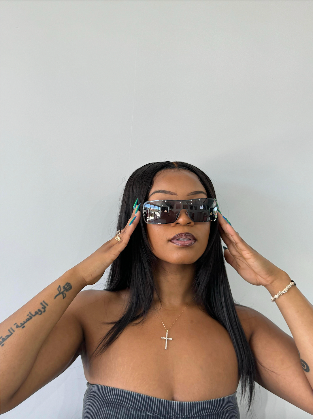 Clear Wireframe Summa Time Fine Sunglasses