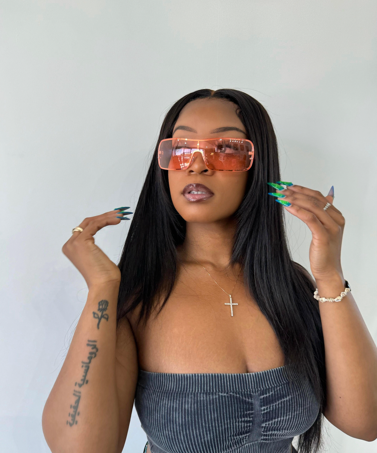 Clear Wireframe Summa Time Fine Sunglasses