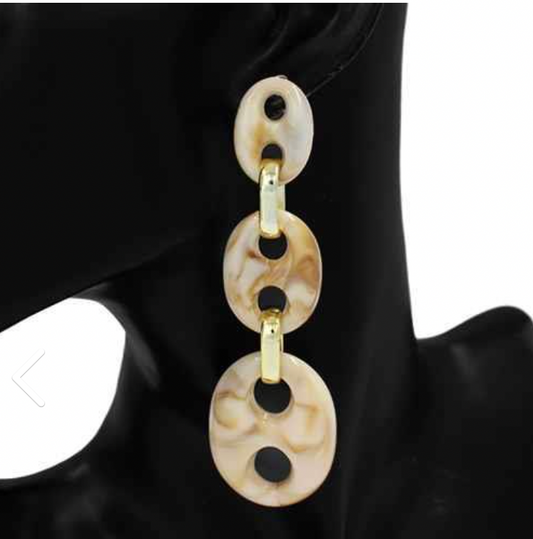 Marble Twist Bottle Cap Earrings - Unique Design for Casual & Formal Wear - Statement Jewelry Piece