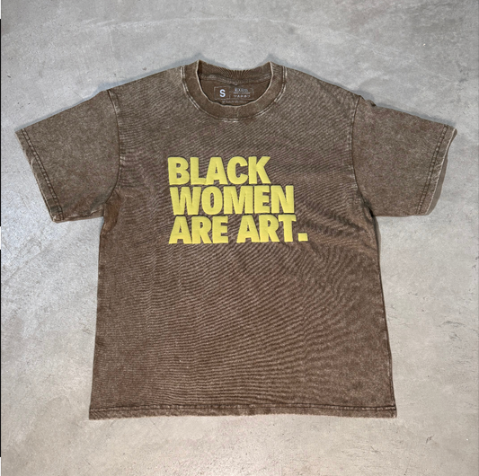 Chartreuse Black Women Are Art Oversized Tee