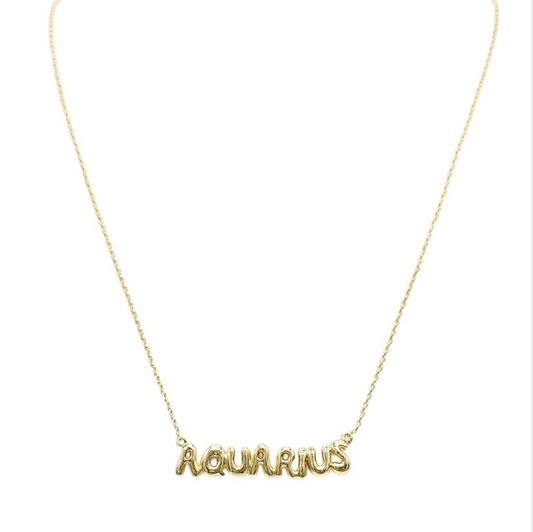 Zodiac Necklace 18k Gold Plated 16" w/ Extender