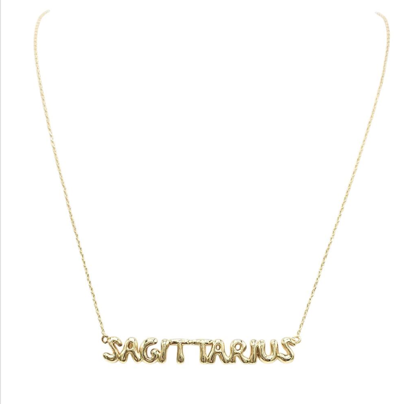 Zodiac Necklace 18k Gold Plated 16" w/ Extender