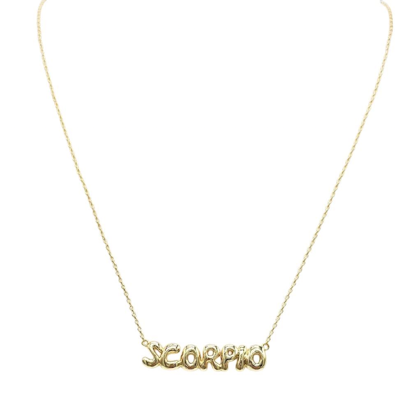 Zodiac Necklace 18k Gold Plated 16" w/ Extender