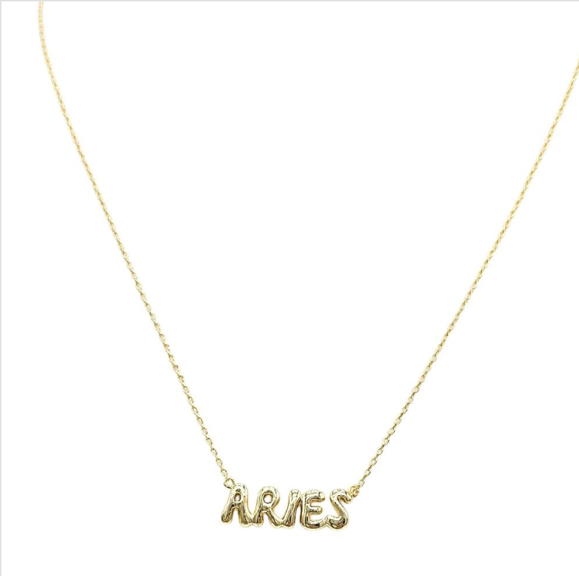 Zodiac Necklace 18k Gold Plated 16" w/ Extender