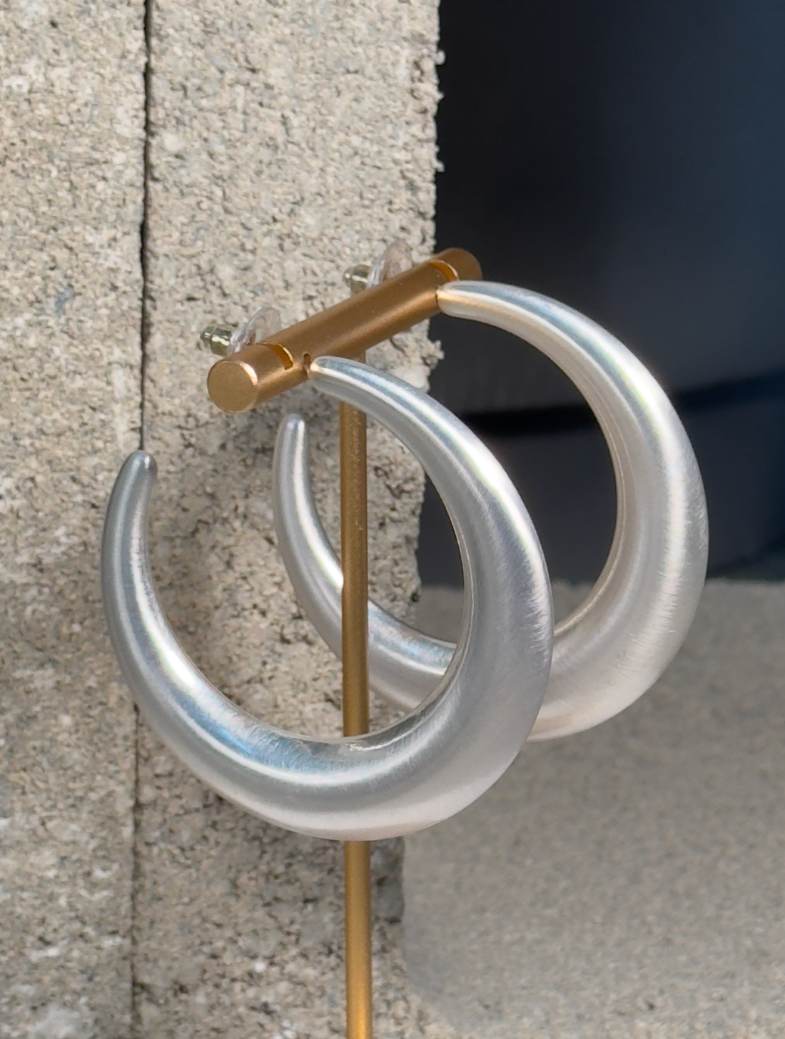 Eternal Glow Satin Hoops for Female - Satin Toned Earrings