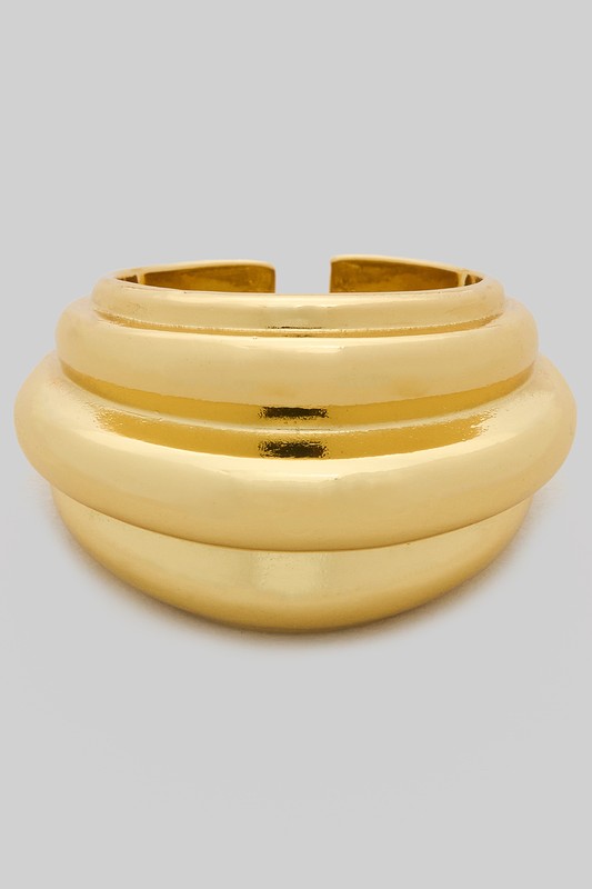 Its Layers to This Adjustable Gold Ring - Gold-Toned Adjustable Design Jewelry Piece
